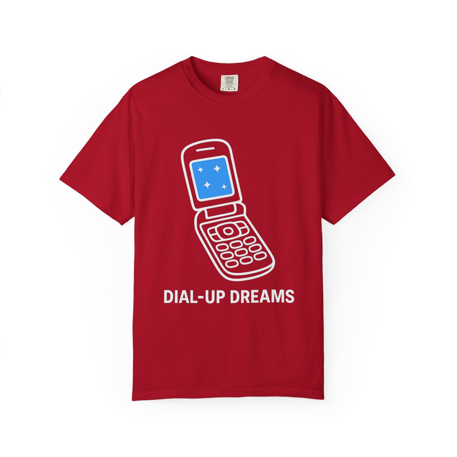 Dial-Up Dreams Y2K Retro Flip Phone T-Shirt Unisex Tech Nostalgia Tee