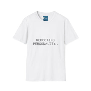 Tech-Inspired Graphic Tee - 'REBOOTING PERSONALITY'