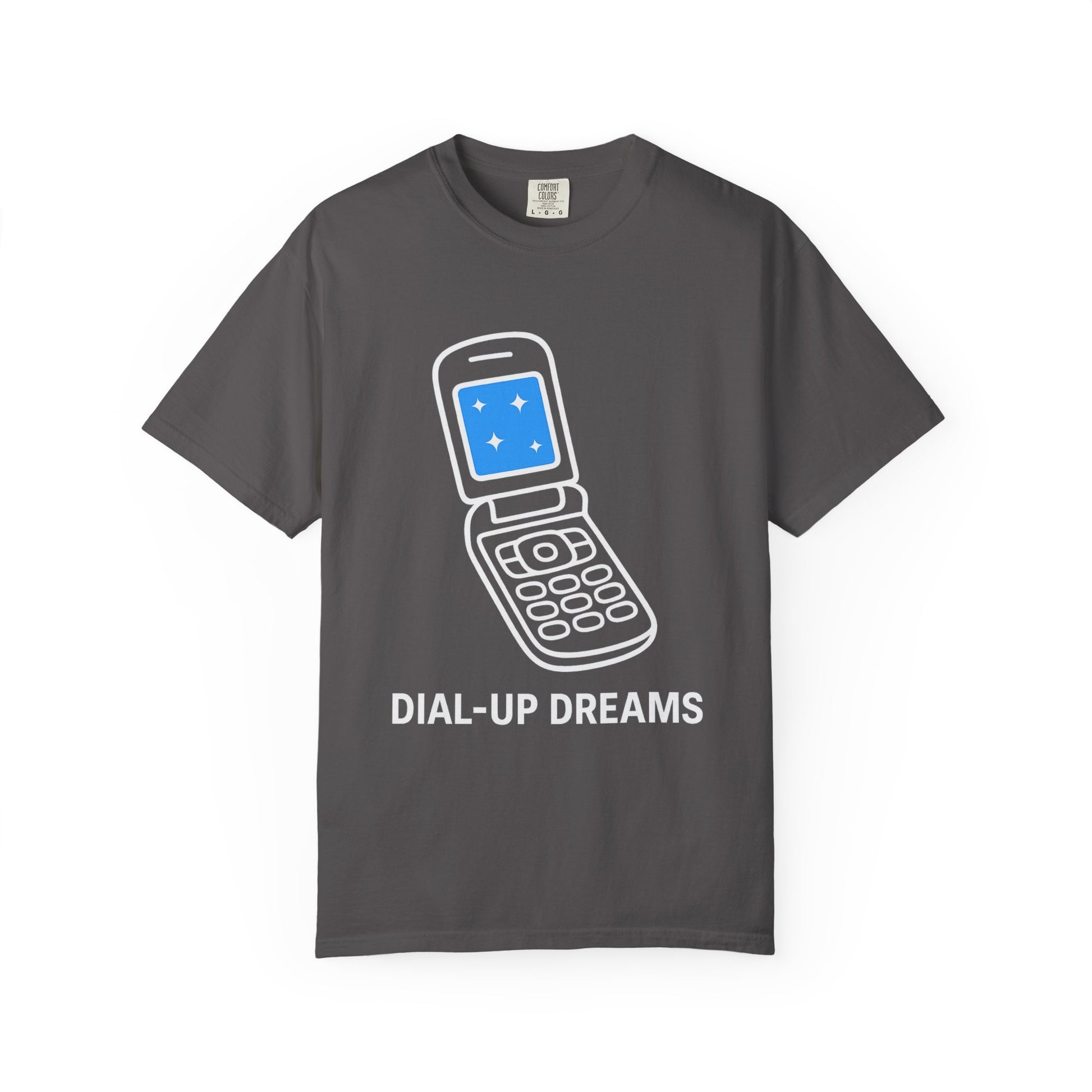 Dial-Up Dreams Y2K Retro Flip Phone T-Shirt Unisex Tech Nostalgia Tee