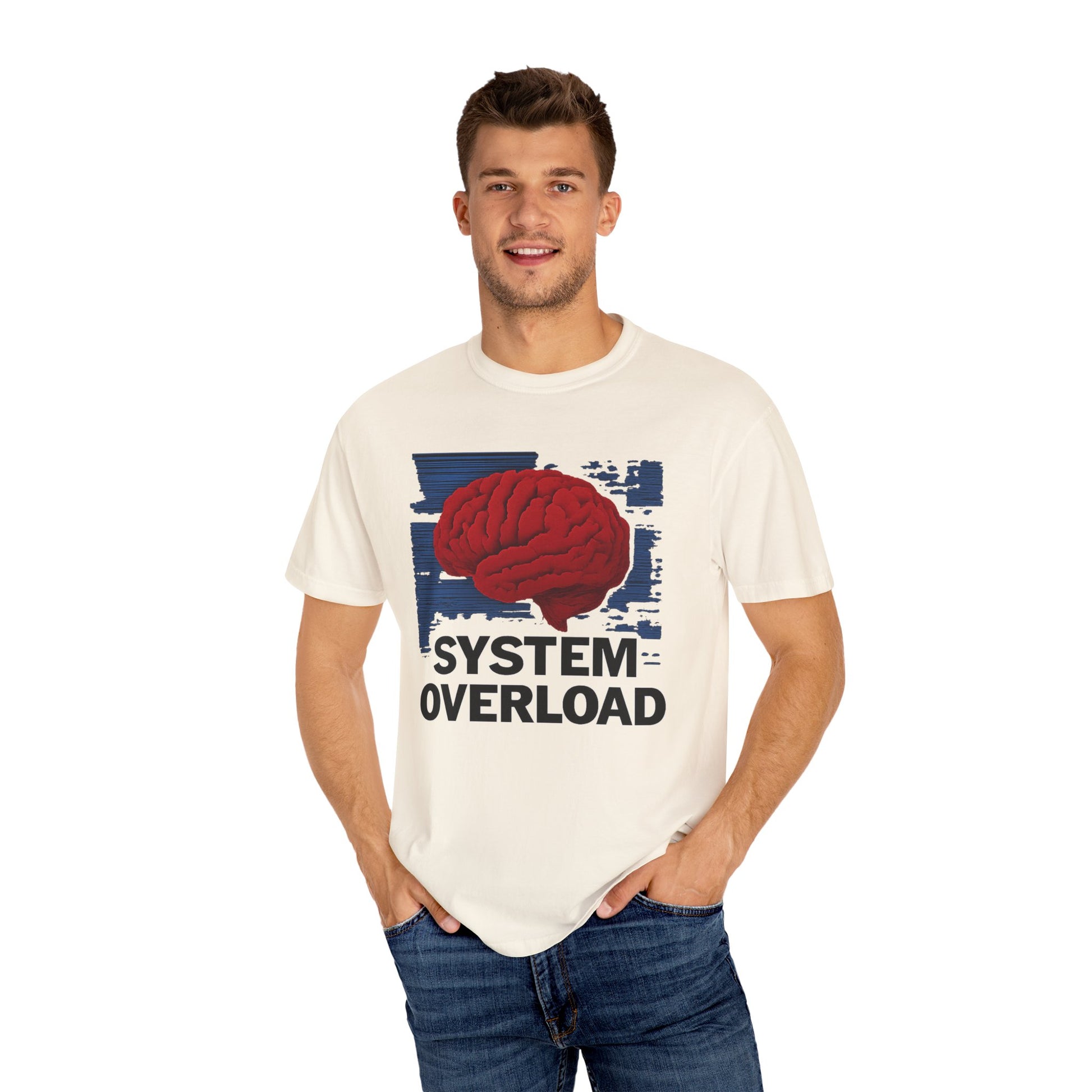 Brain Overload T-Shirt | Graphic Tee for Stress Relief, Casual Wear, Gifts for Mental Health Awareness, Unique Design