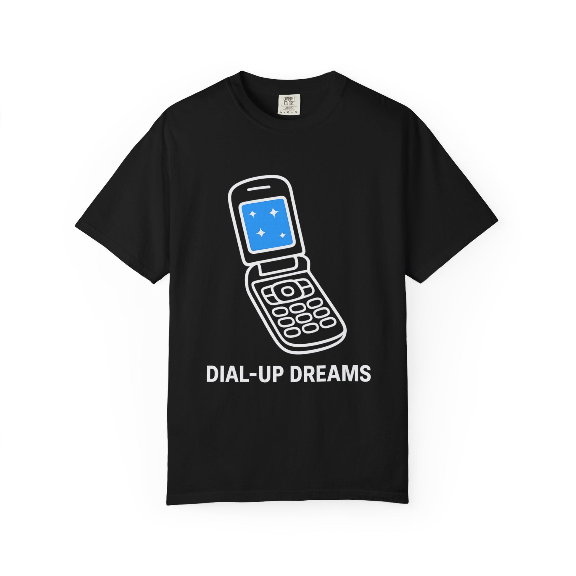 Dial-Up Dreams Y2K Retro Flip Phone T-Shirt Unisex Tech Nostalgia Tee