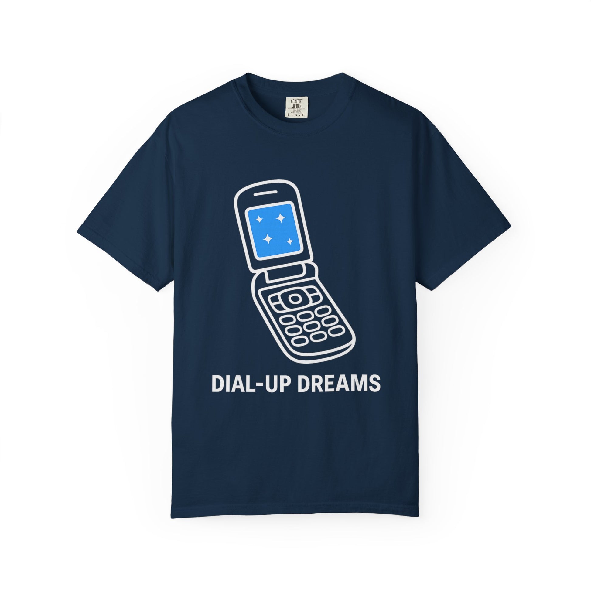 Dial-Up Dreams Y2K Retro Flip Phone T-Shirt Unisex Tech Nostalgia Tee