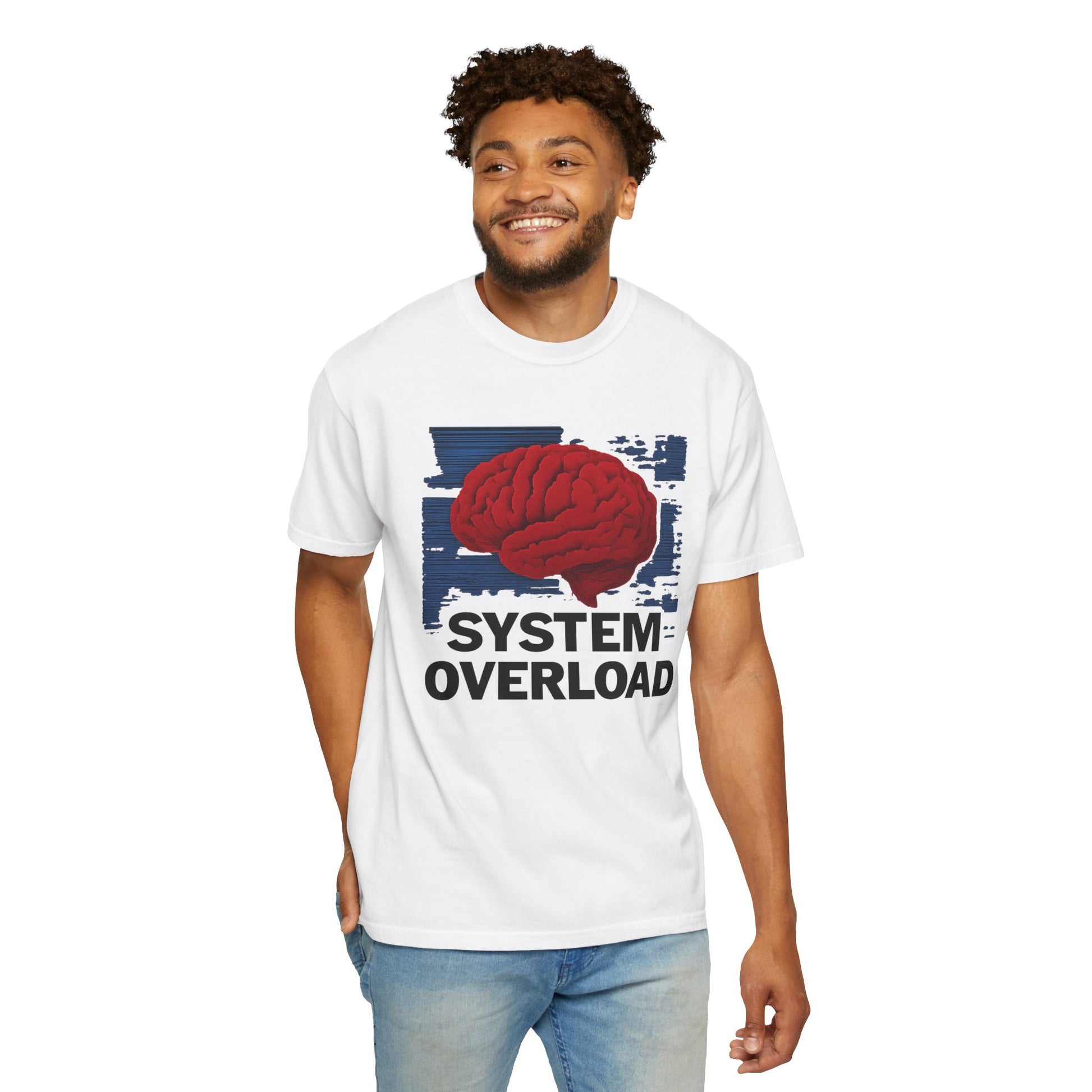 Brain Overload T-Shirt | Graphic Tee for Stress Relief, Casual Wear, Gifts for Mental Health Awareness, Unique Design