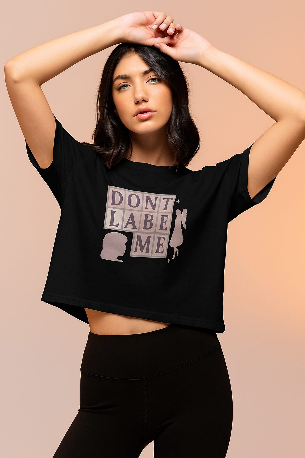 DONT LABEL ME Graphic Boxy Tee Trendy Feminist Shirt for Women Casual Everyday Empowerment Top Gift for Her