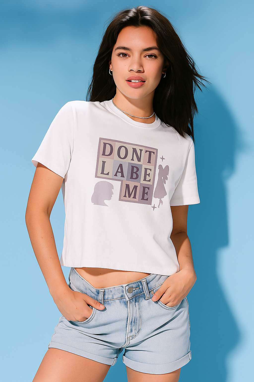 DONT LABEL ME Graphic Boxy Tee Trendy Feminist Shirt for Women Casual Everyday Empowerment Top Gift for Her