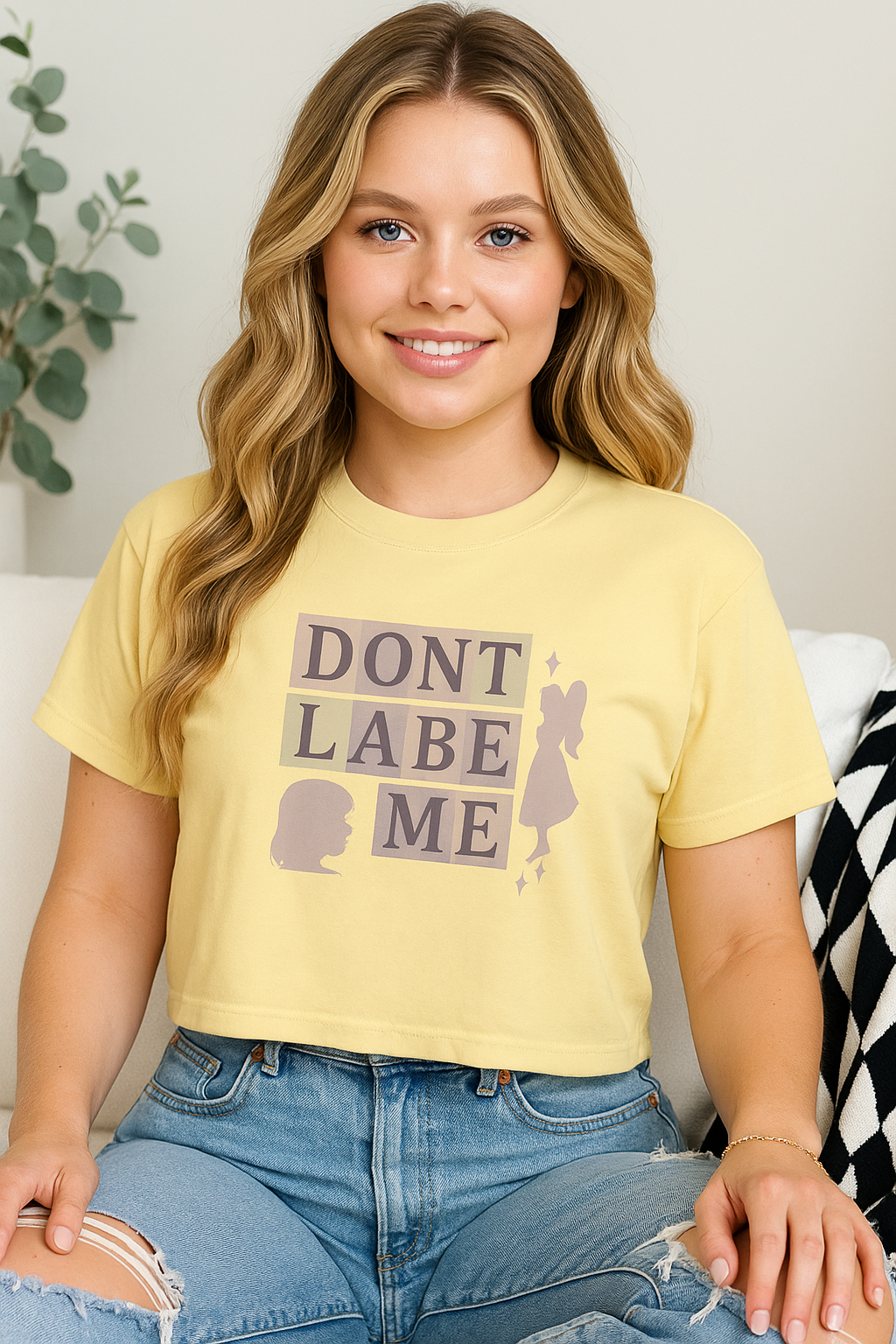 DONT LABEL ME Graphic Boxy Tee Trendy Feminist Shirt for Women Casual Everyday Empowerment Top Gift for Her