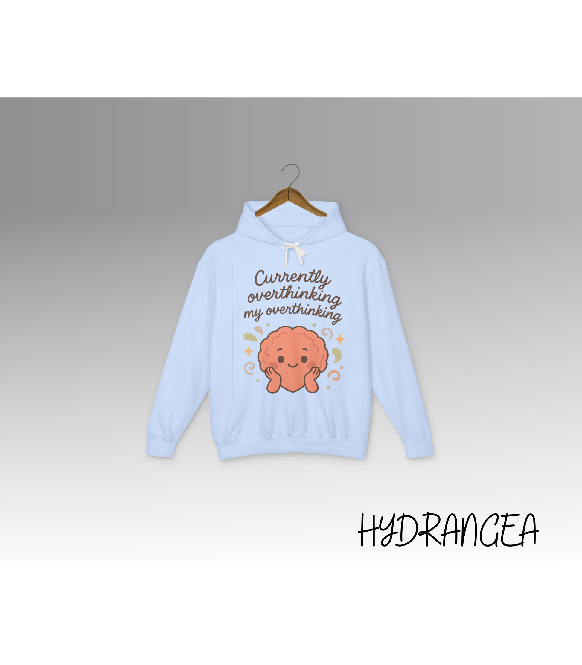 Cute Overthinking Sweatshirt with Rolled Shoulders