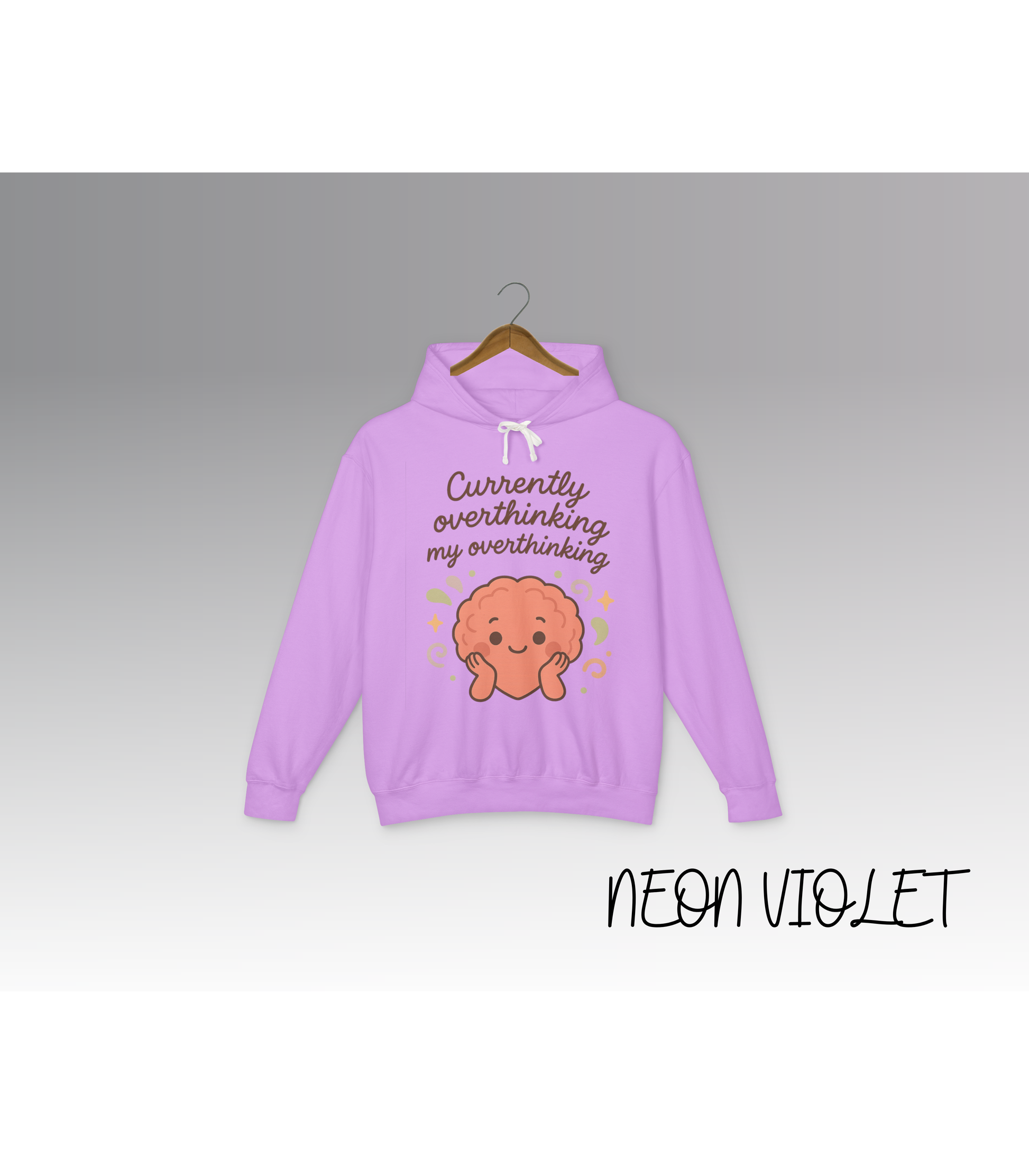 Cute Overthinking Sweatshirt with Rolled Shoulders