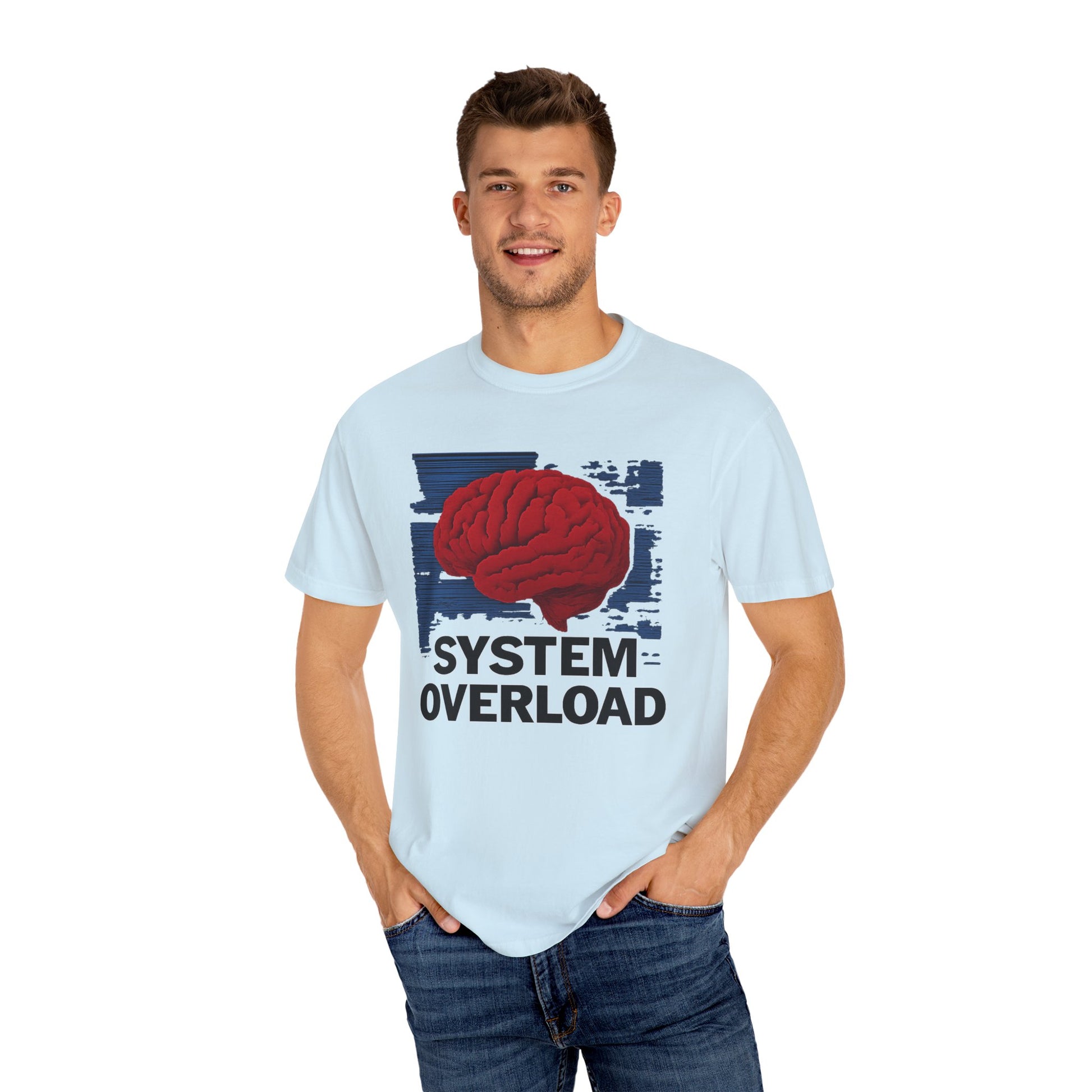 Brain Overload T-Shirt | Graphic Tee for Stress Relief, Casual Wear, Gifts for Mental Health Awareness, Unique Design